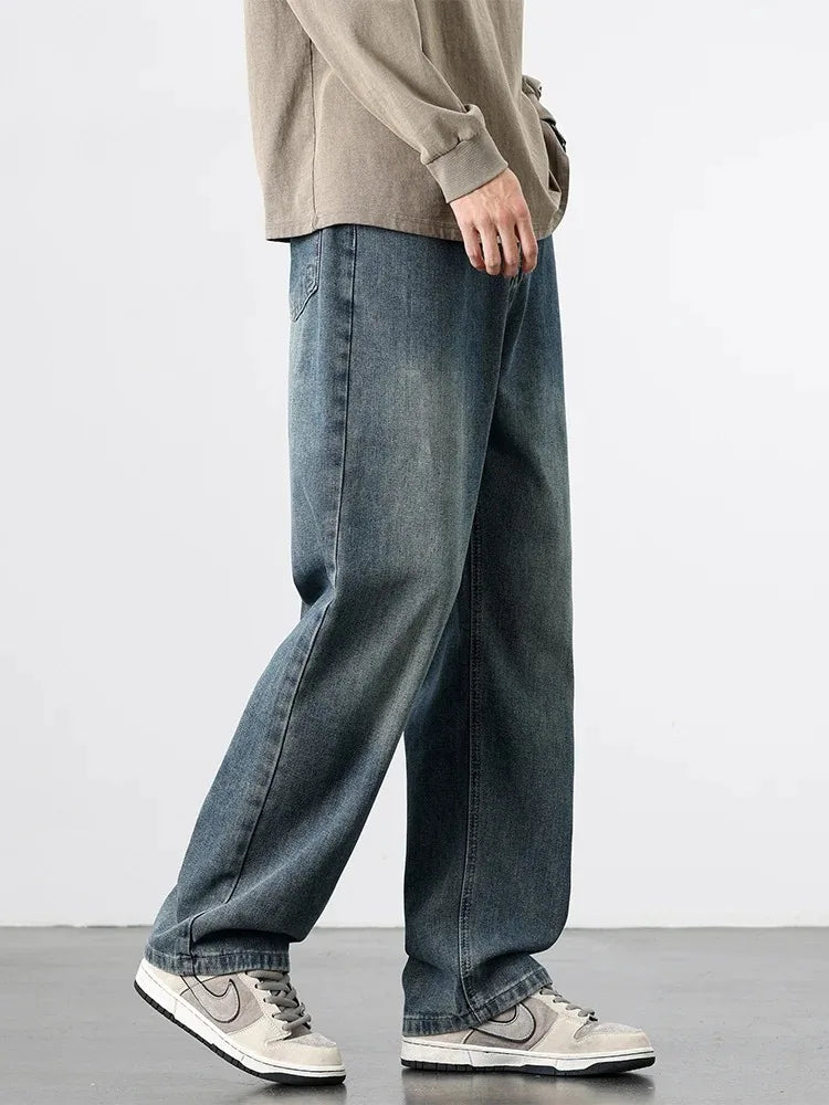 Men's Wide Leg Denim Jeans for Casual Everyday Wear
