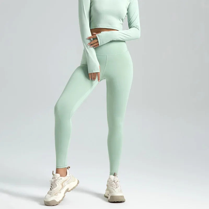 Women's High-Waist Stretch Ankle-Length Workout Leggings