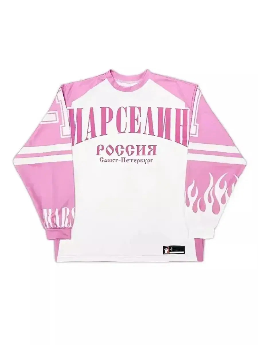 Russia Inspired Graphic Long Sleeve Jersey For Sports Outfits