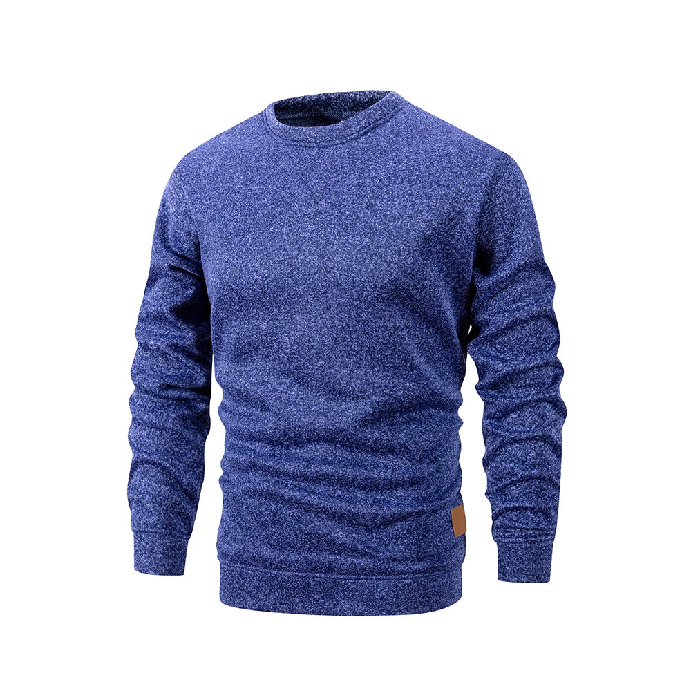 Men's Plain Crew Neck Long Sleeve Knit Sweater