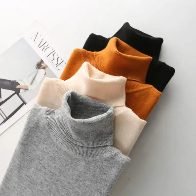 Men's Turtleneck Long Sleeve Knit Sweater