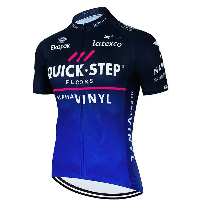 Short Sleeve Zip-Front Cycling Jersey with Pockets for Spring and Summer