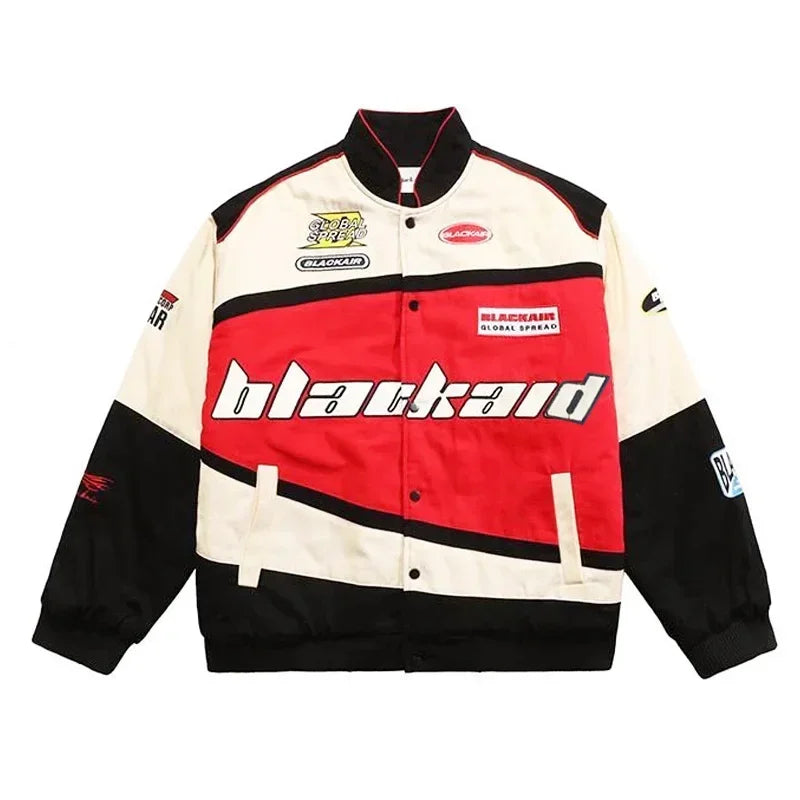 Color Block Long Sleeve Casual Streetwear Racing Style Jacket