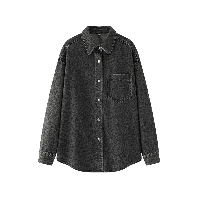 Women's Checked Relaxed Long Sleeve Button Front Overshirt