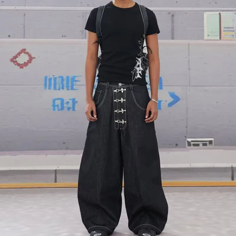 Men's Wide Leg Denim Jeans for Casual Everyday Wear