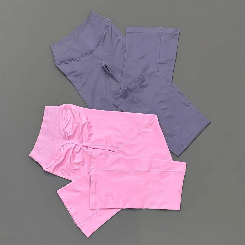 Women's Scrunch Flared Leggings For Workout Outfits And Layering