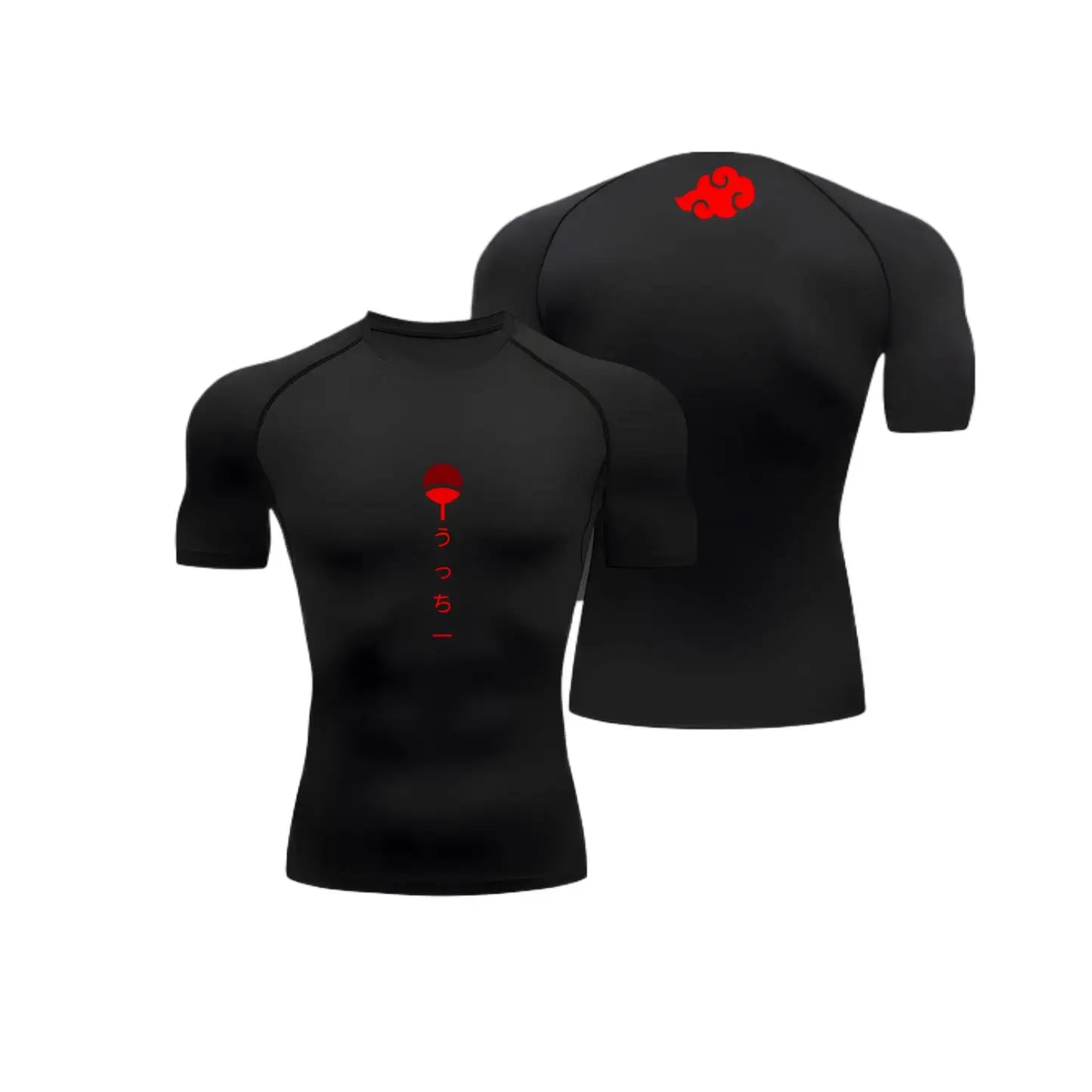 Anime Graphic Compression Short Sleeve T-shirt For Sports Outfits