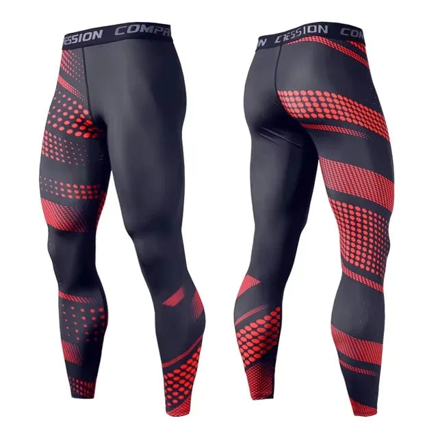 Men's Fitted Elastic Waist Training Leggings For Everyday Wear