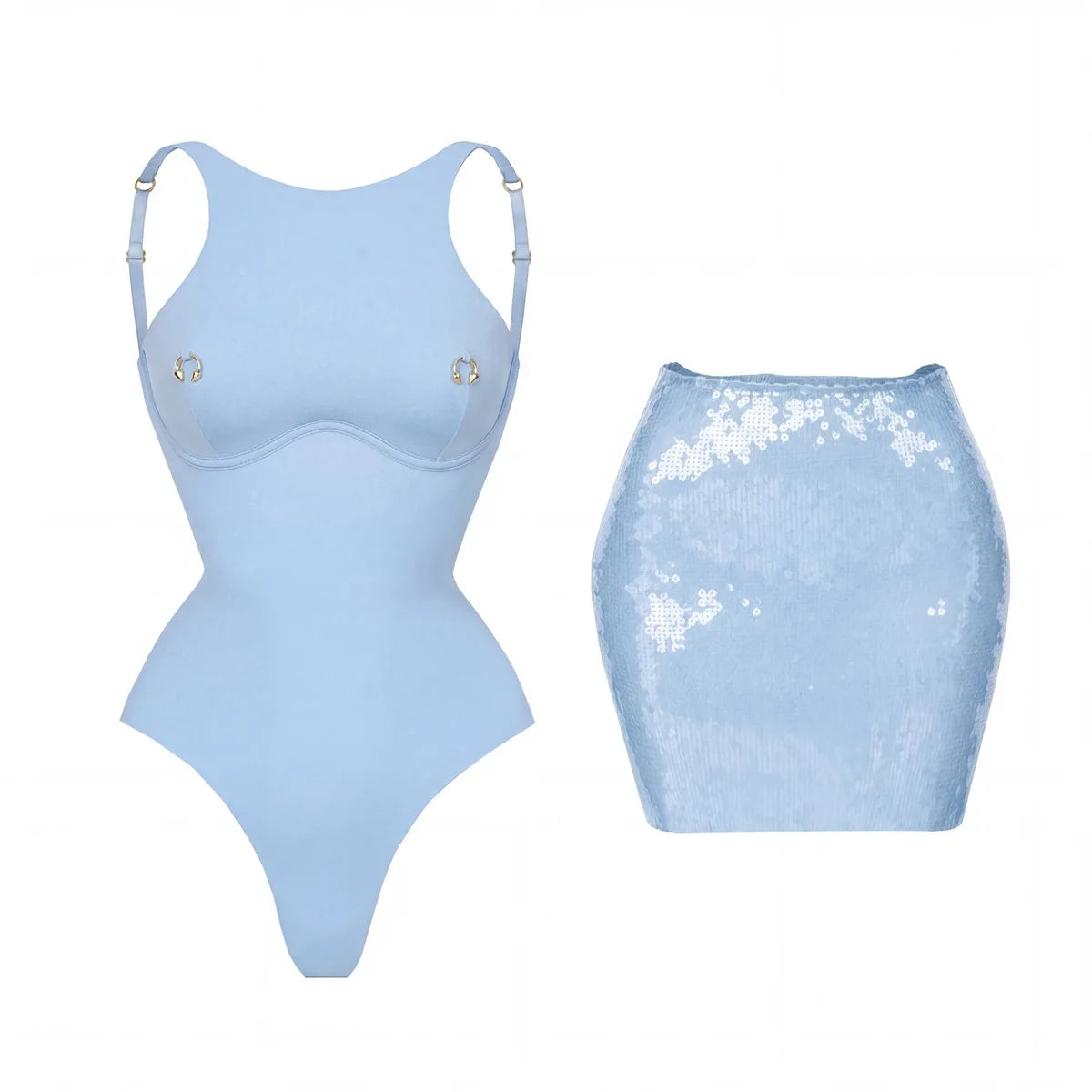 Solid One-Piece Swimsuit with Cover-Up