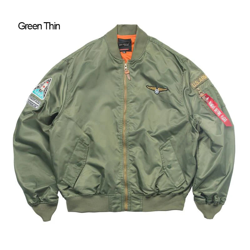 Men's Bomber Jacket Casual Fall Winter Military Jacket and Coats Outwear