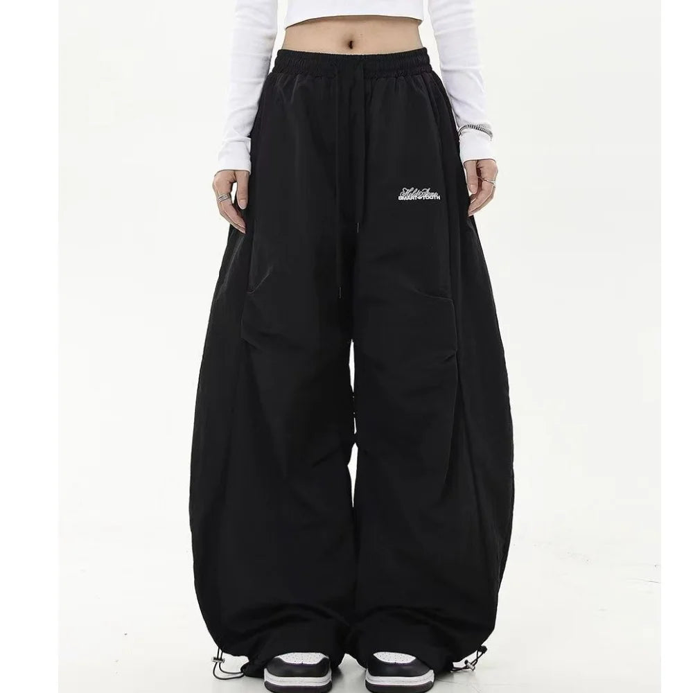 Full Length Wide Leg Casual Cargo Pants with Pockets