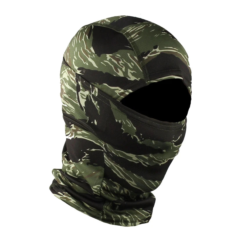 Full Face Balaclava Hood with Solid and Camouflage Options