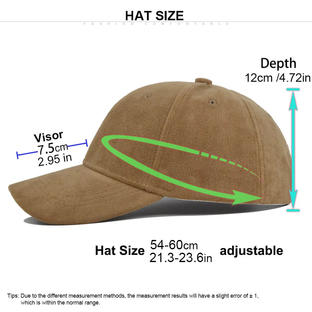 Plain Baseball Cap with Curved Brim and Paneled Crown