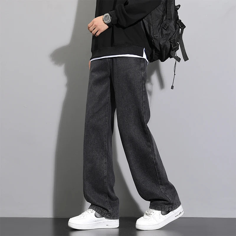Men's Wide Leg Denim Jeans for Casual Everyday Wear
