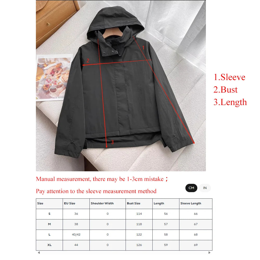 Women's Hooded Button-Front Outdoor Jacket