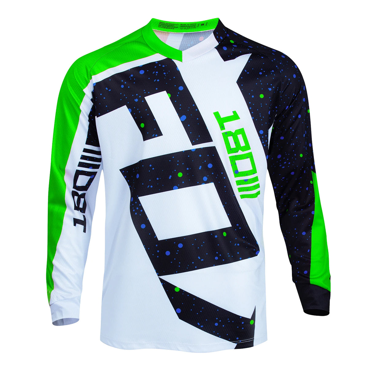 Long Sleeve V-Neck Graphic Pullover Jersey for Mountain Bike Riding