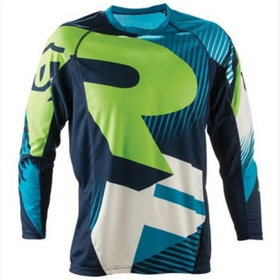 Men's Long Sleeve Pullover Cycling Jersey for Road and Mountain Biking