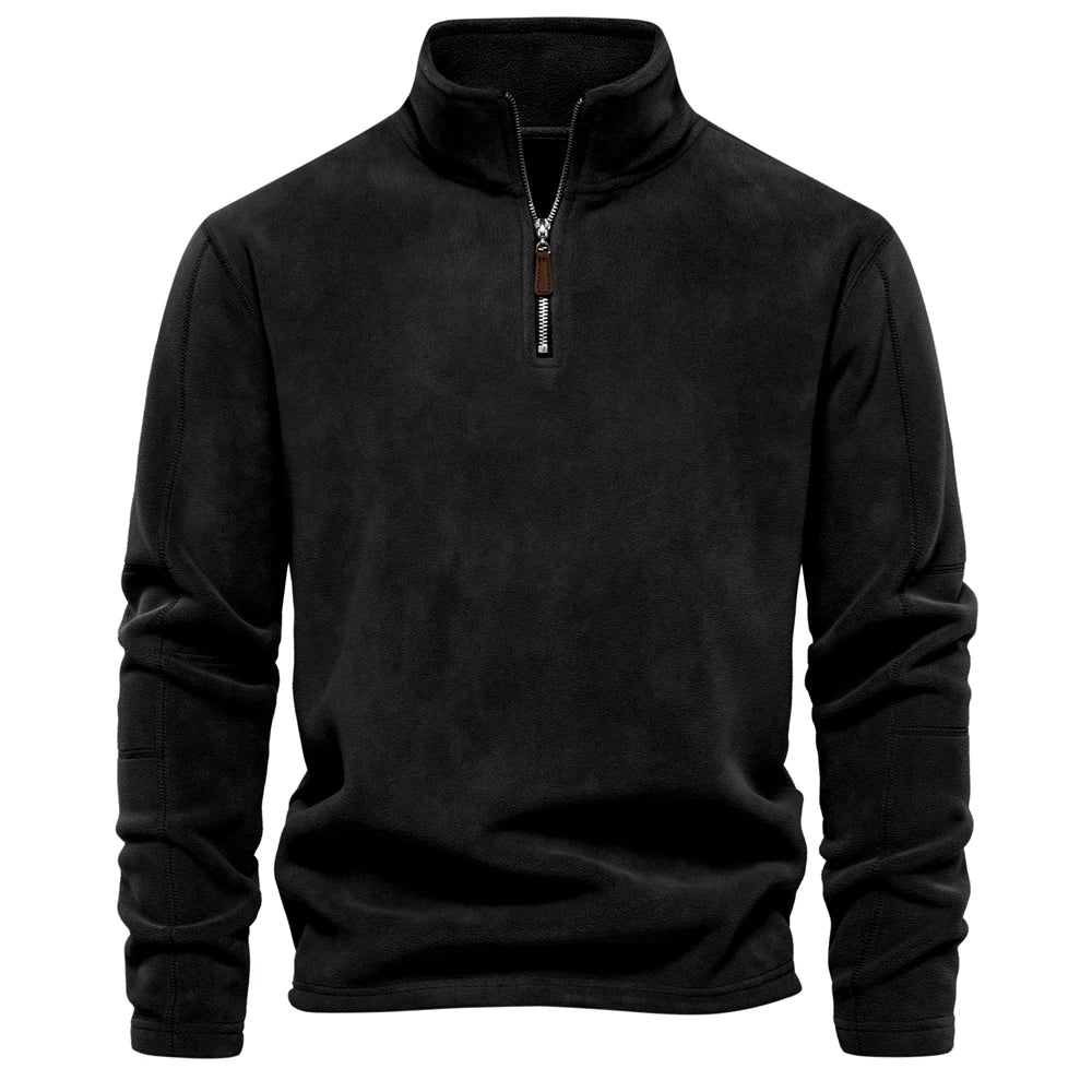Men's Quarter-Zip Fleece Long-Sleeve Pullover