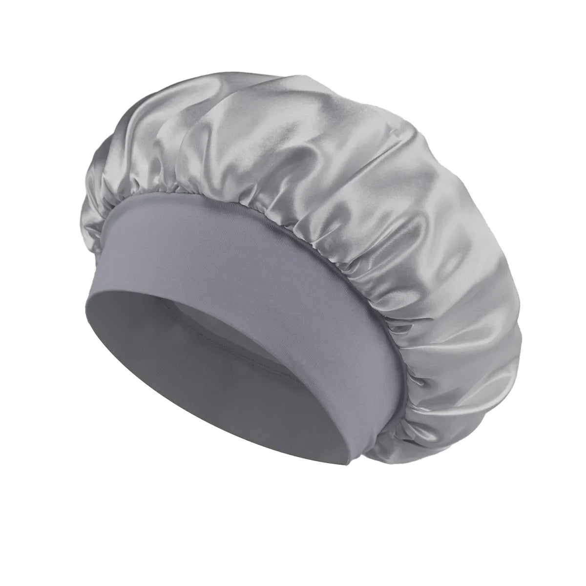 Women's Satin Sleep Bonnet with Wide Elastic Band and Color Options