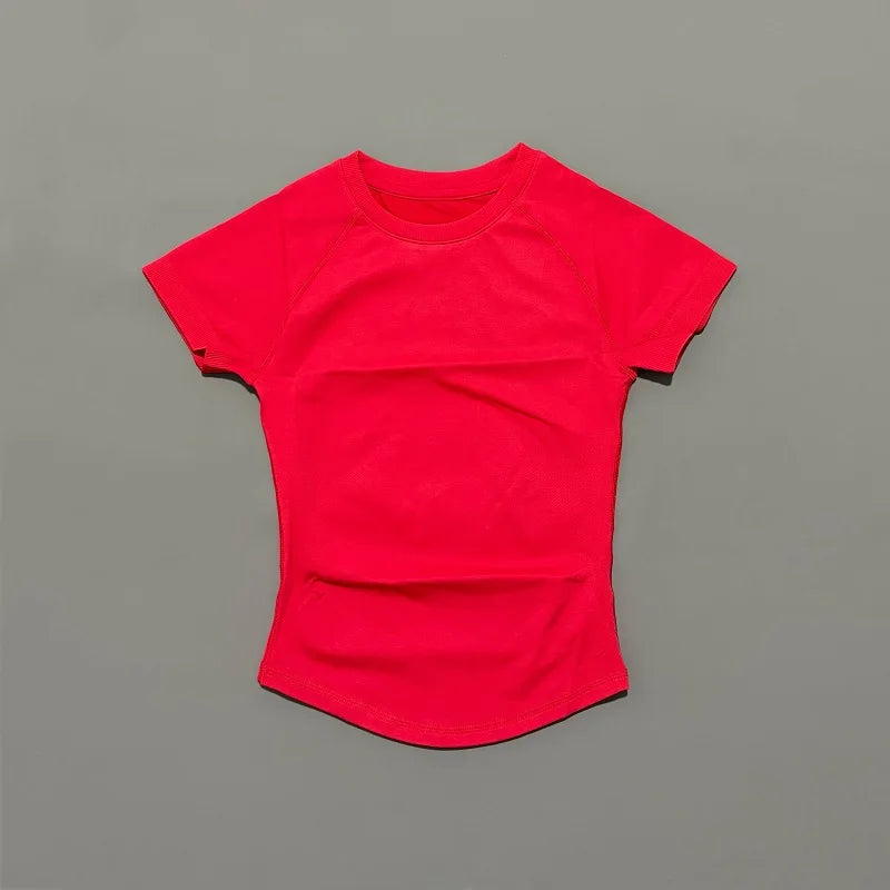 Women's Crew Neck Short Sleeve Sports T-shirt For Workout Outfits