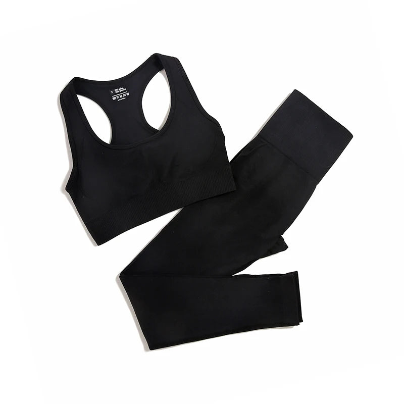 Women's Variable Sleeve Top And Bottoms Yoga Set