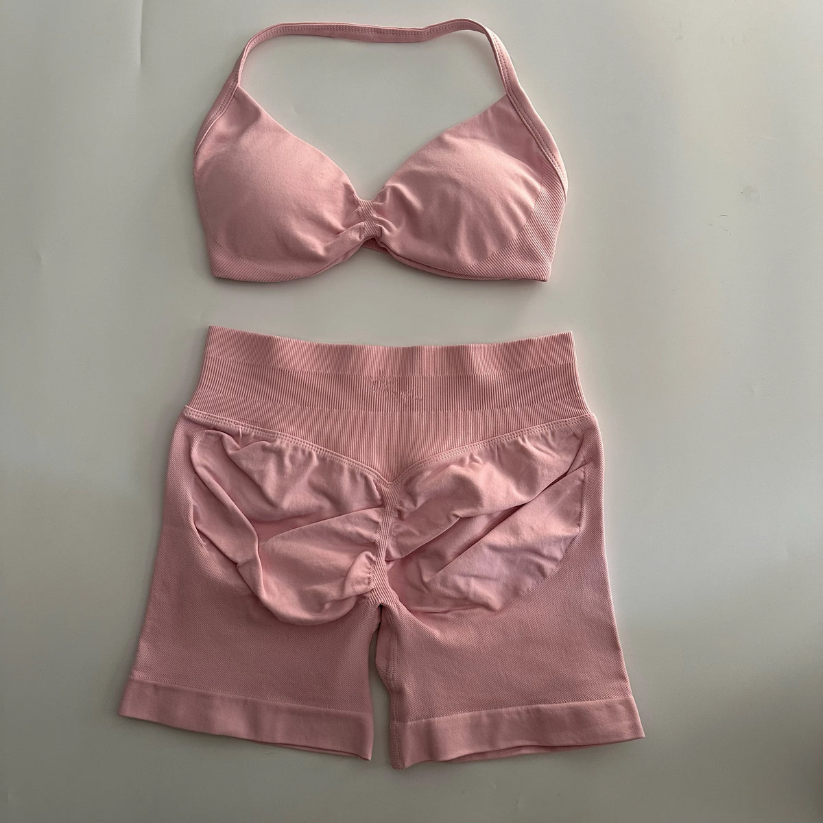 Women's Strappy Bra And Shorts Yoga Set For Workout Outfits