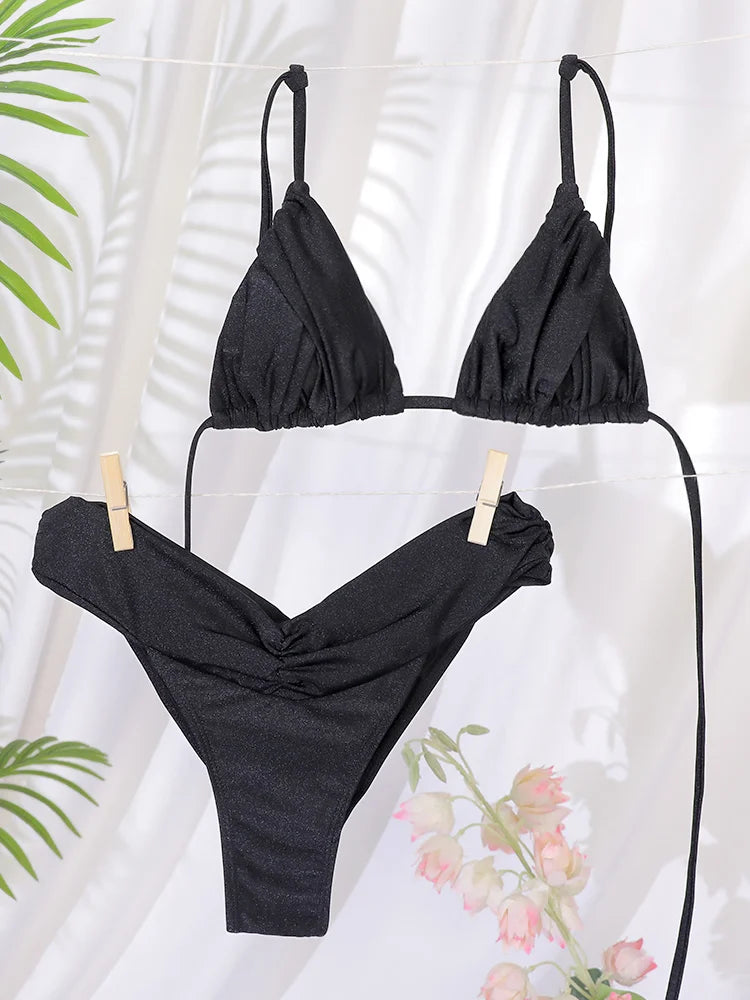 Ruched Triangle Bikini