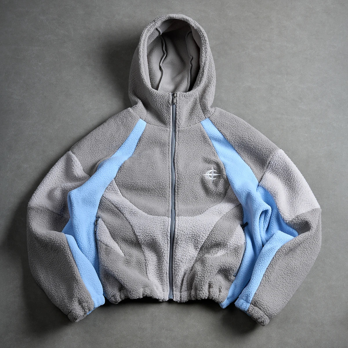 Hooded Long Sleeve Full Zip Casual Streetwear Jacket