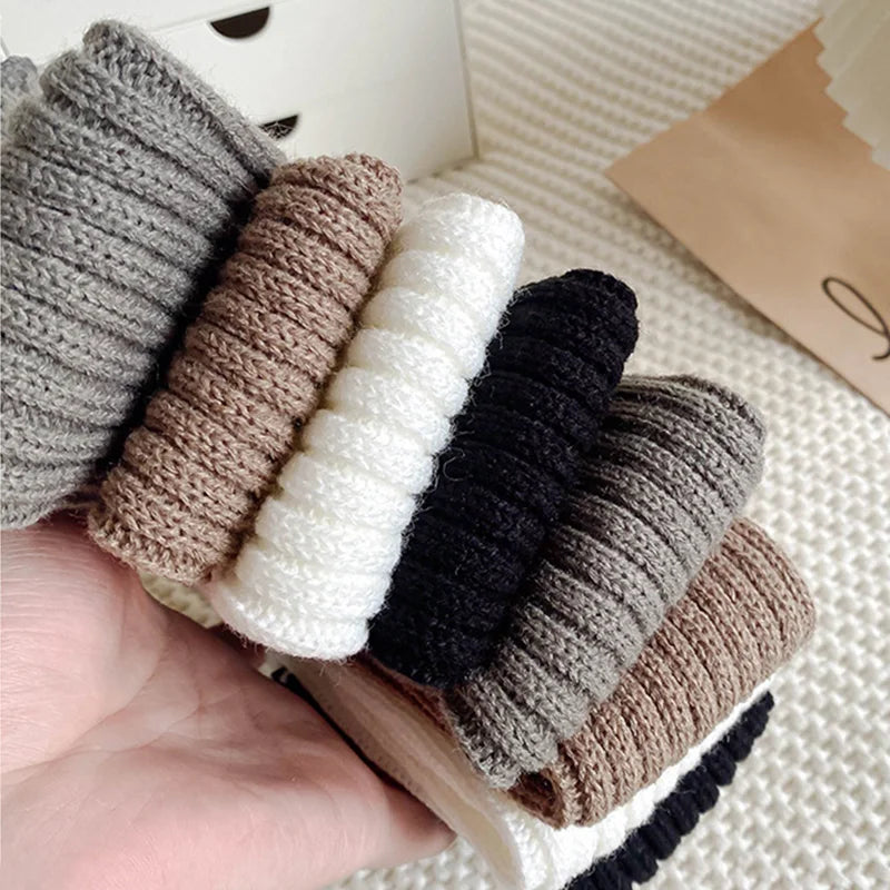 Children's Knit Leg Warmers with Decorative Bow Details