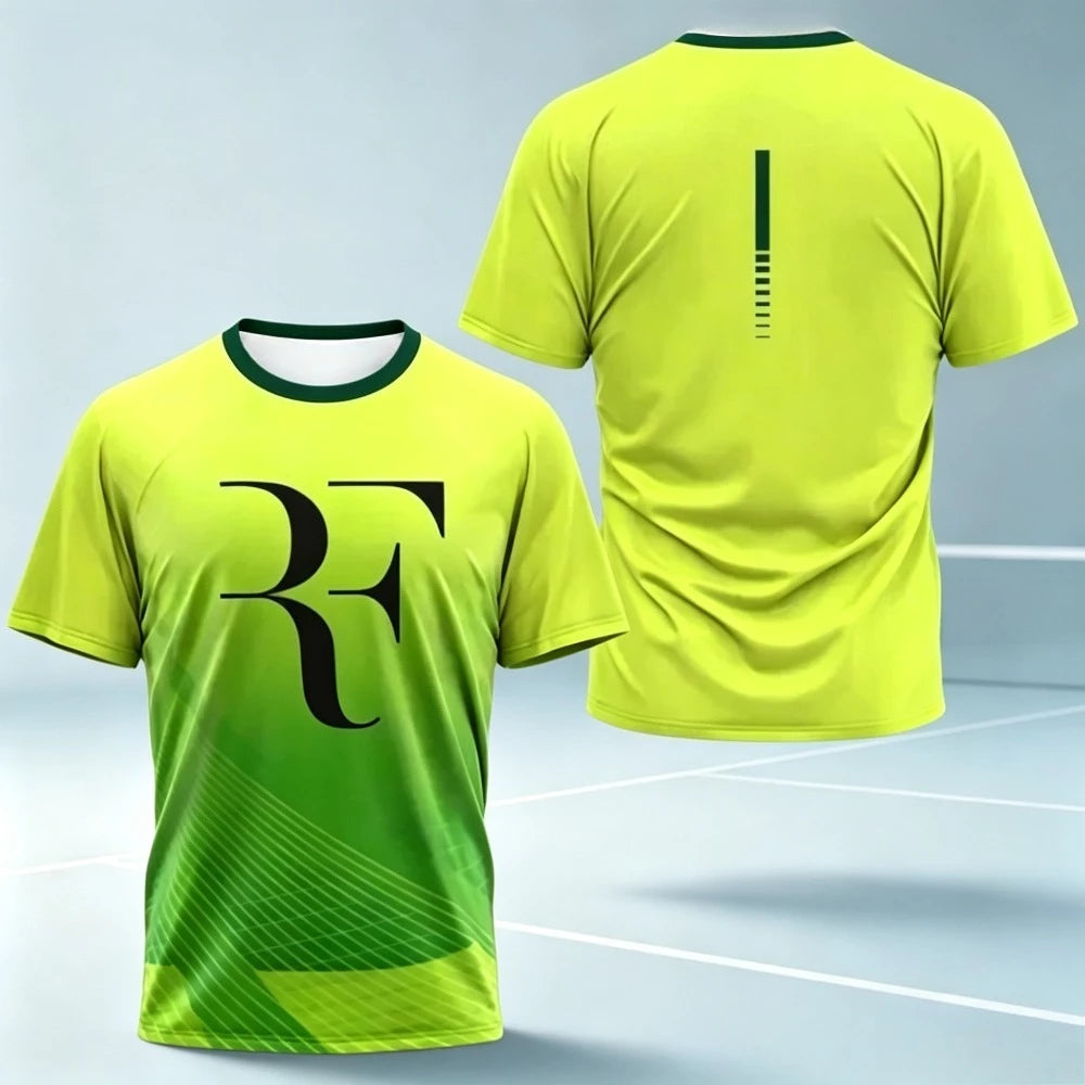 Tennis Graphic Short Sleeve Crew Neck Sports T Shirt