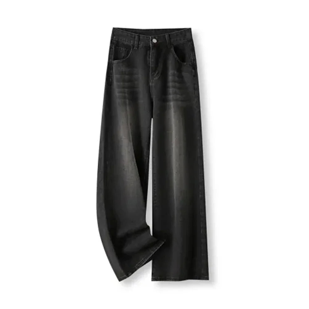 Women's Black Wide Flared Leg Denim Jeans For Everyday Outfits