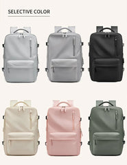 Large Extendable Travel Backpack Business 16 Inch Laptop Bag College Schoolbag Carry On Luggage Rucksack Shoes Pocket XA399C