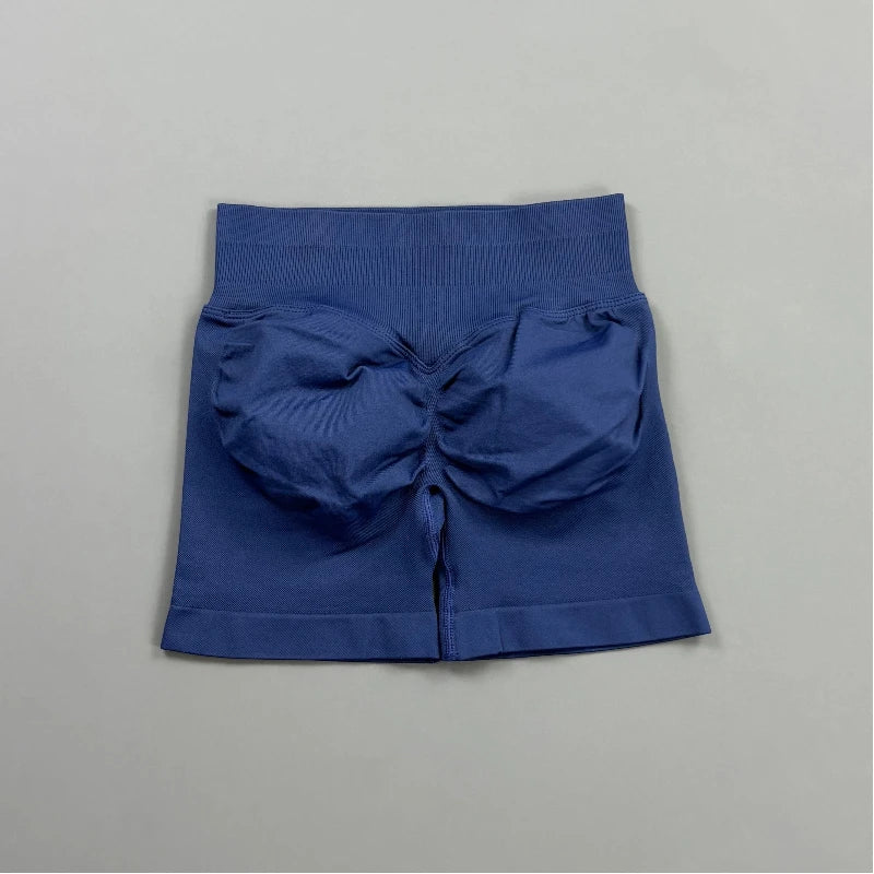 Women's High Waist Nylon Blend Scrunch Shorts for Gym Training