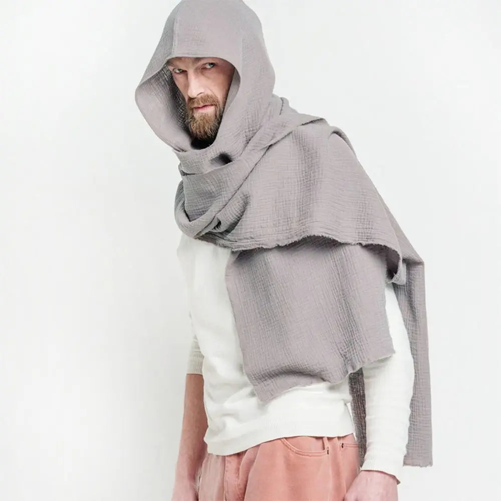 Hooded Draped Cowl Scarf for Layering over Outfits