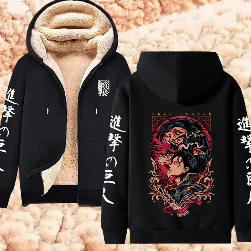 Hooded Long Sleeve Full Zip Casual Streetwear Jacket