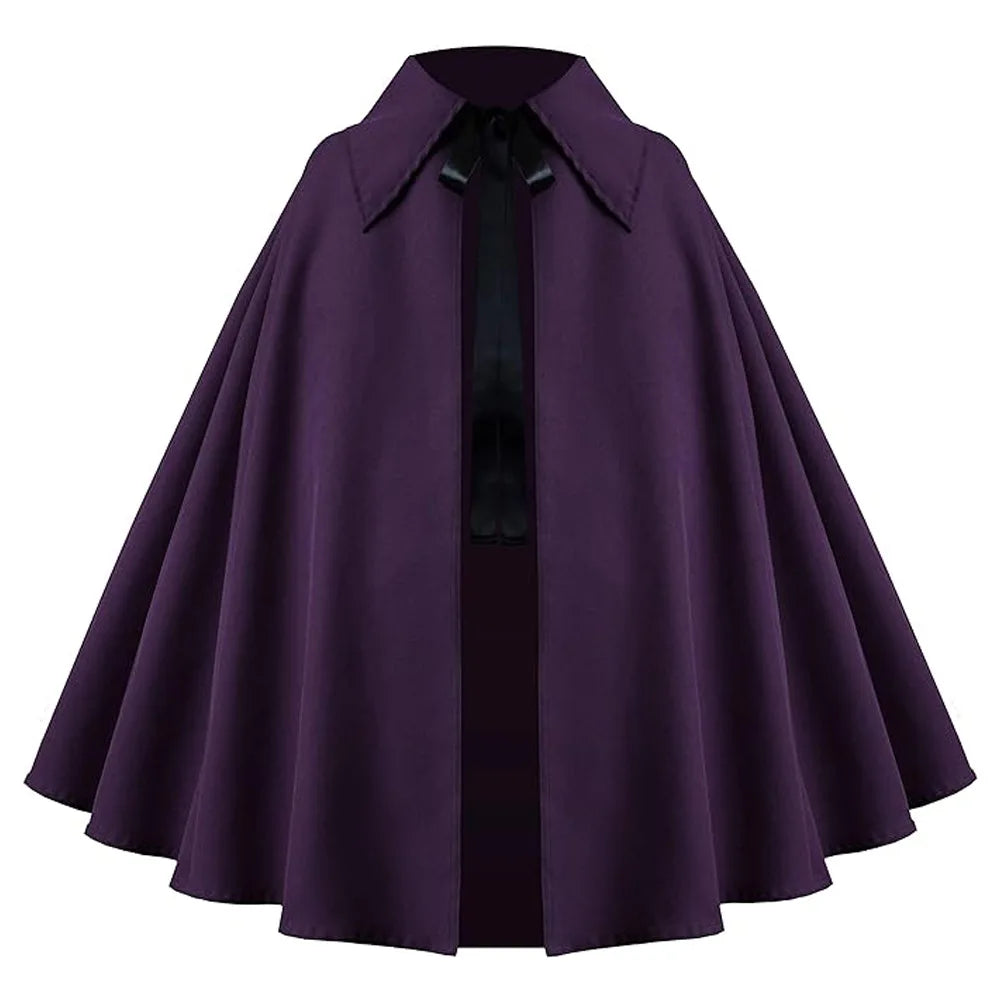 Short Hooded Velvet Cape for Layering over Outfits