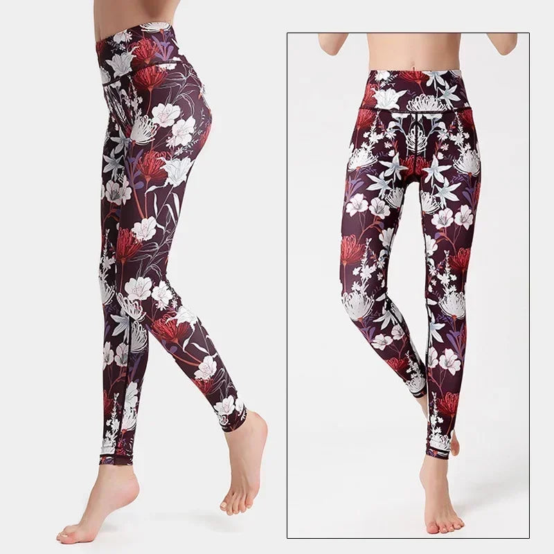 Women's Printed High-Waist Workout Leggings