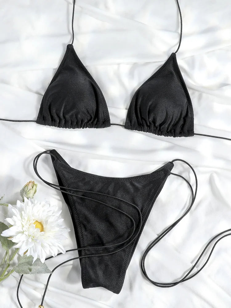 Printed Triangle Bikini