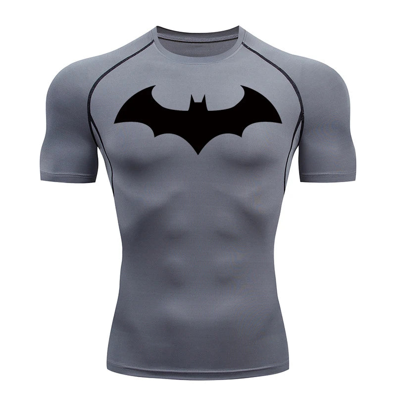 Fitted Crew Neck Short Sleeve Compression T Shirt