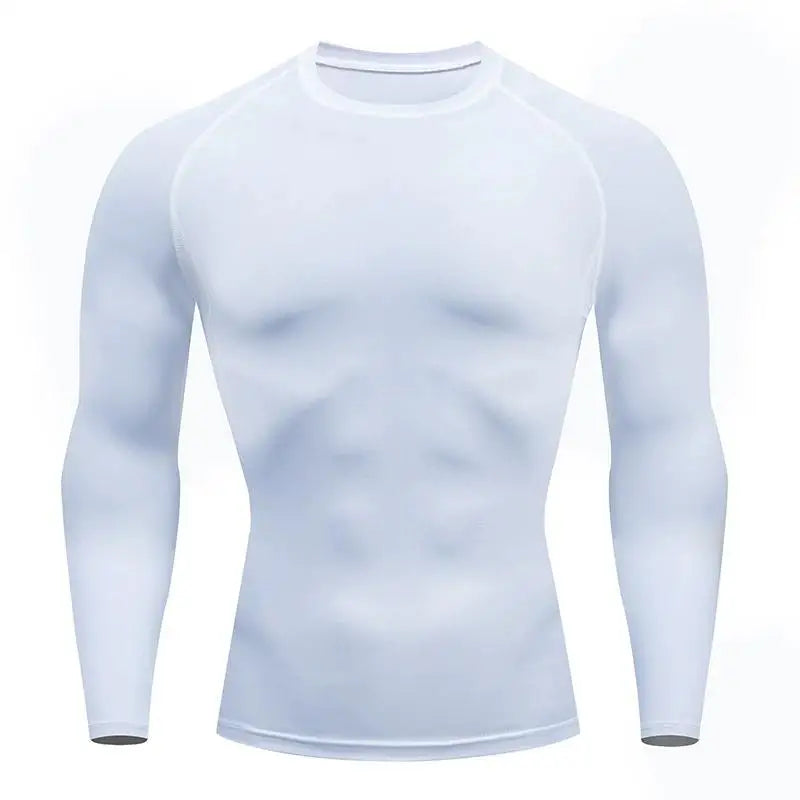 Fitted Crew Neck Long Sleeve Compression T Shirt