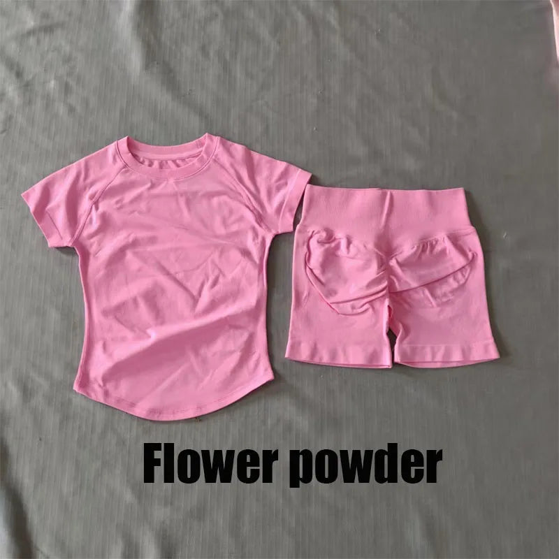 Women's Tee And Shorts Yoga Set For Workout Outfits