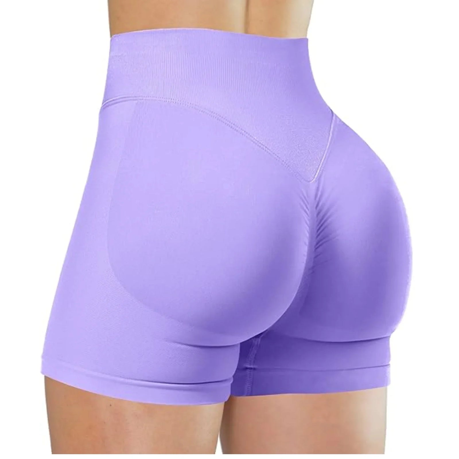 Women's High-Waist Knit Yoga Shorts with Stretch Fit for Training