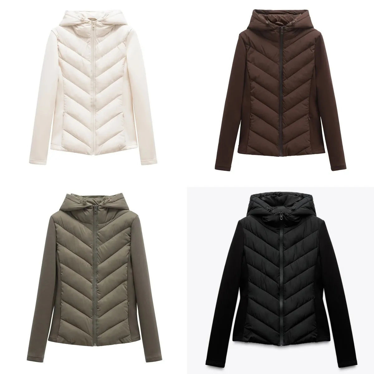 Women's Hooded High-Collar Zip-Front Jacket