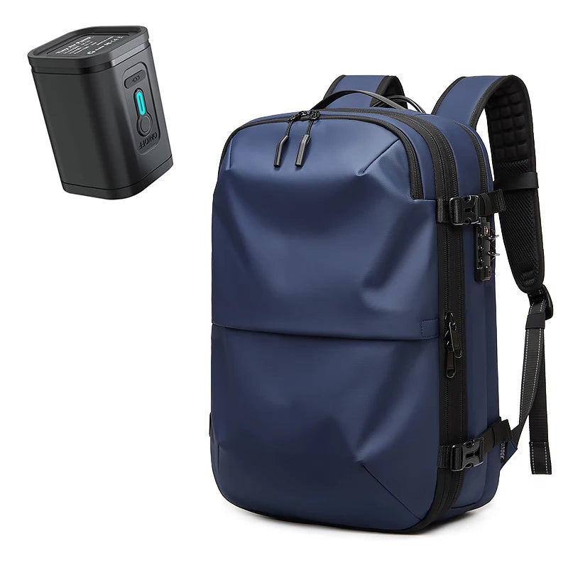Vacuum Compression Travel Backpack with Separately Labelled Pump and Bag Options