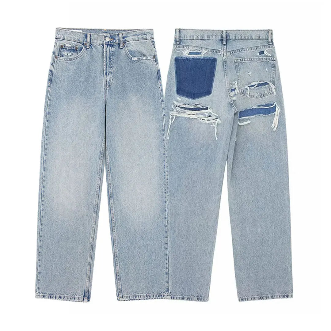 Women's Light Wash Straight Leg Denim Jeans For Everyday Outfits