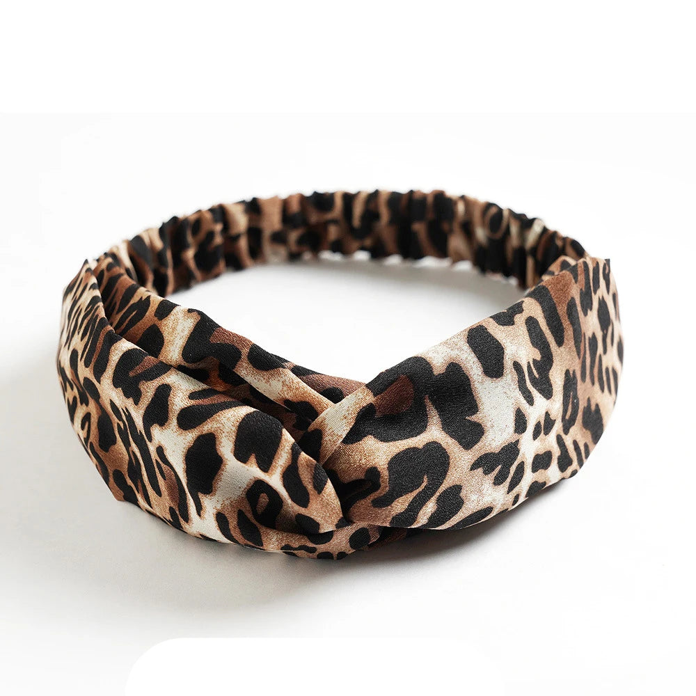 Floral Print Twist Front Elastic Headband for Everyday Hair Styling