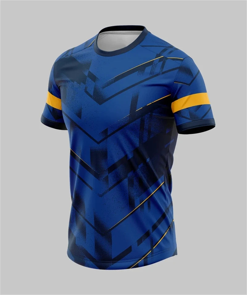 Geometric Sports Print Short Sleeve T-shirt For Sports Outfits