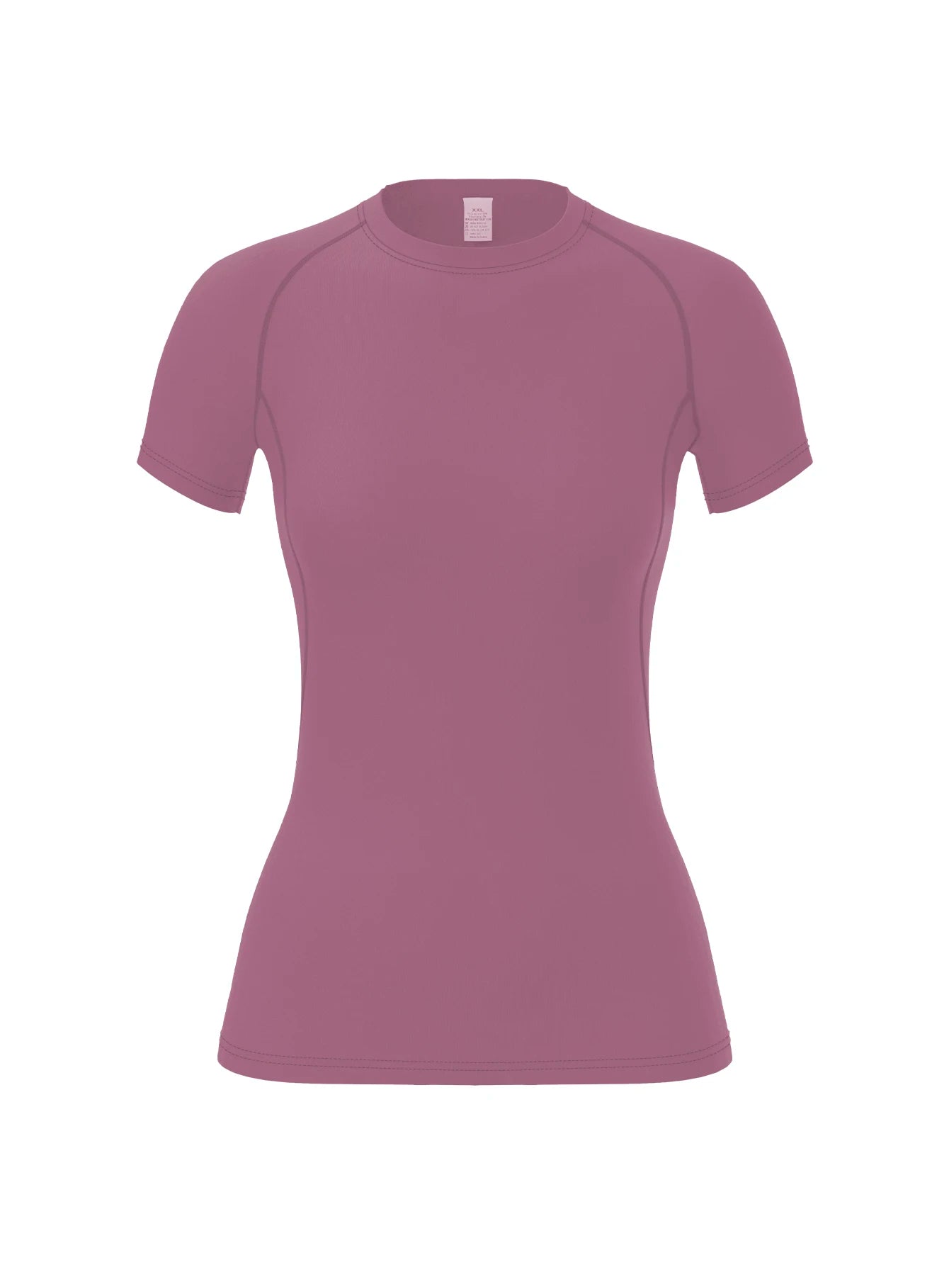 Women's Crew Neck Fitted Short Sleeve T-shirt For Workout Outfits