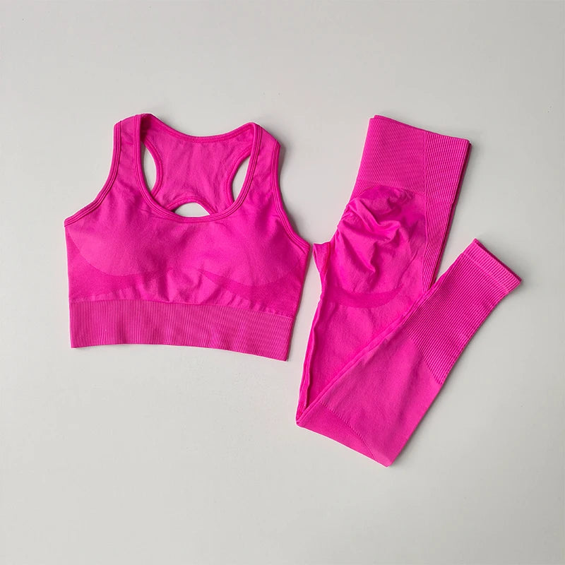 Women's Cross Back Bra And Leggings Yoga Set