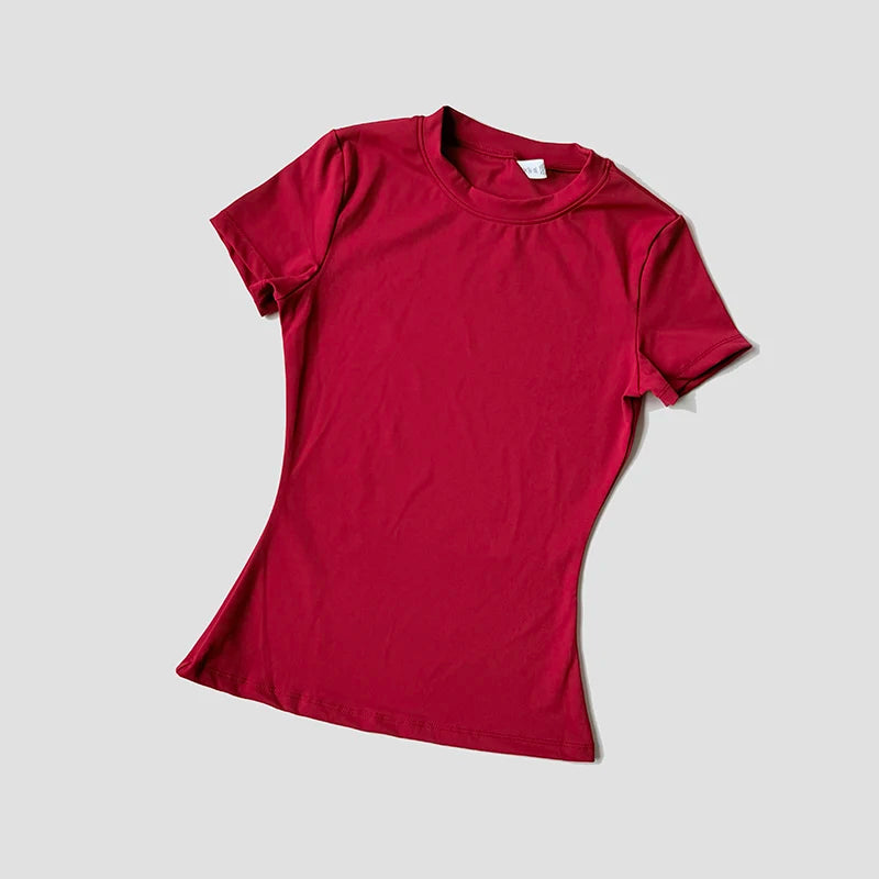 Women’s Seamless Short Sleeve Yoga Top – Fitness & Running Activewear